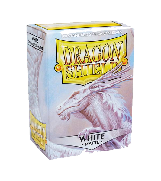 Dragon Shield Matte Sleeves -White 100ct- Standard Size