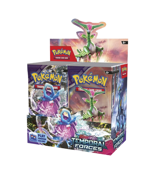 Pokémon SV05 Temporal Forces Booster Box Display